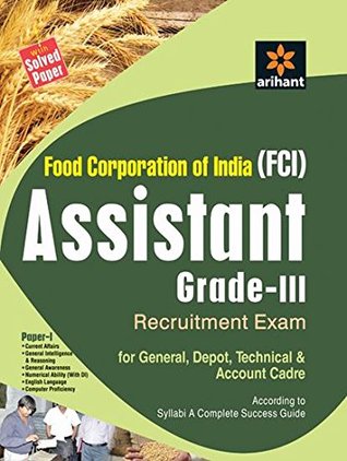 Read Food Corporation of India Assistant Grade-III Paper-1 Recruitment Exam - Arihant Experts file in PDF