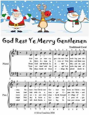 Download God Rest Ye Merry Gentlemen - Easy Piano Sheet Music Junior Edition - Silver Tonalities | PDF