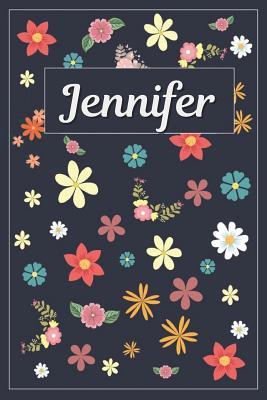 Full Download Jennifer: Lined Writing Notebook with Personalized Name 120 Pages 6x9 Flowers -  | ePub